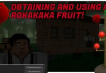 Bridger Western Rokakaka Fruit: Trading and Chopping Trees Guide Feature image for our bridger western rokakaka fruit guide showing the wood npc at night outside of his shack. On the forefront of the image is a rokakaka tree, a rokakaka fruit, and the axe seller saying "WOOD".