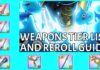 Dragon Quest Smash Grow Weapons Tier List: Which To Reroll For? Feature image for our deagon quest smash grow weapons tier list and reroll guide showing a picture from the trailer of a character slashing forwards into a bunch of blue slimes. Surrounding the image is small pngs of each weapon ranked in this tier list, framing it.