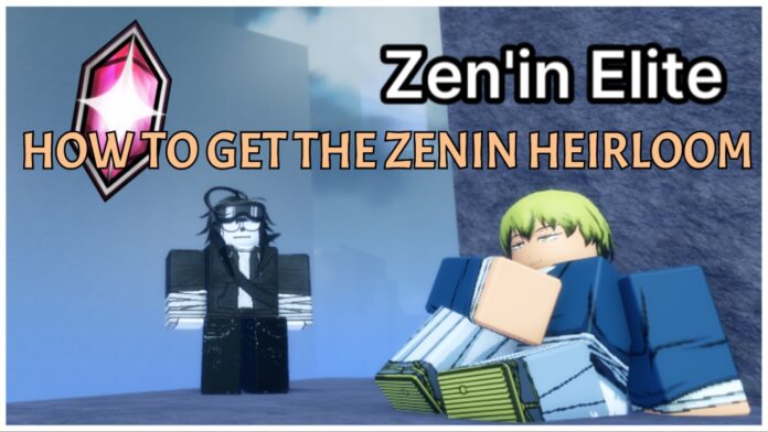 how-to-get-the-zenin-heirloom-in-jujutsu-zero Feature image for our how to get the zenin heirloom in jujutsu zero guide showing a player speaking to the zenin elite npc who is sat nonchalanty on a stone monument
