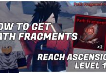 How To Farm The Sailor Piece Path Fragment For Ascensions! Feature image for our sailor piece path fragment guide showing the strongest shinobi boss with his arms folded. Next to him is the path fragment item below a cut-off of his drops including the name of the item. On the left is the ascensions npc, and the article title is written in white framing the npc
