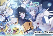 Digimon Alysion, the Mobile Trading Card Game, Will Release This Year featured image for our news on Digimon Alysion. It shows different Digimon as well as humans.