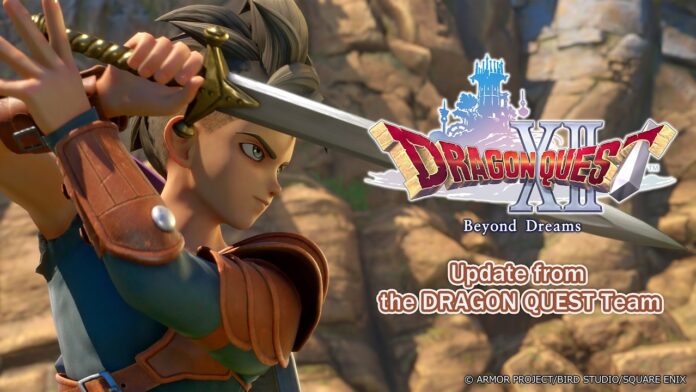 Dragon Quest XII Beyond Dreams featured image for our news on Dragon Quest XII: Beyond Dreams. It shows a spiky-haired warrior.