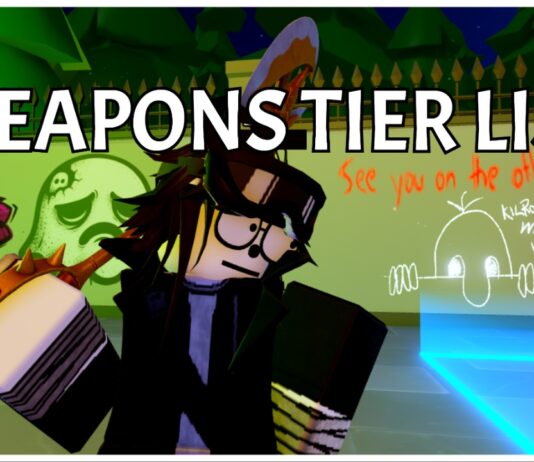The ONLY Anime Apocalypse Ability Tier List You Need! Feature image for our anime apocalypse weapons tier list showing a player standing before a concrete wall with graffiti holding prides weapon from seven deadly sins. Over their head it reads WEAPONS TIER LIST in bold white.