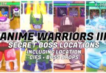Anime Warriors 3 Secret Boss Locations Guide + Drops