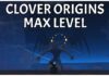 Clover Origins Max Level – How To Reach Max Level Quickly! Feature image for our clover origins max level guide showing the back of a player as they look onto the litch raid boss in the distance, standing menacingly in the centre of his spawn ring. The surrounding arena is tinted a deep blue, and the article title contrasts this in the top centre being in bold white.
