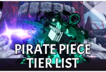 (Player Made) Pirate Piece Tier List – ALL Combats Ranked With Reasons! Feature image for our pirate piece tier list showing a player in front of sukunas domain of teeth with their slime sword in hand, and the cursed aura emitting from their body.
