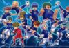 Inazuma Eleven: Cross x SAMURAI BLUE Collab Drops Right at Launch of the Game! featured image for our news on Inazuma Eleven: Cross x SAMURAI BLUE. It shows the team in their blue jerseys.