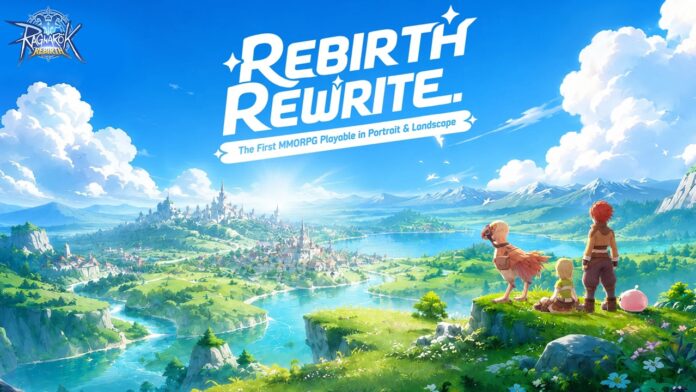 Ragnarok Rebirth Global Pre-registration featured image for our news on Ragnarok: Rebirth Global Pre-registration. It shows a beautiful scenery of rivers, mountains and lush greenery.