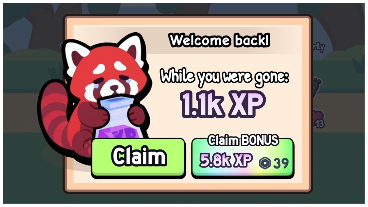 image shows the battle pet offline rewards