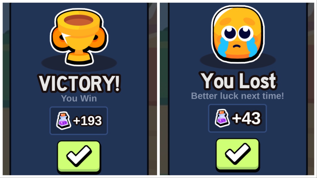 image shows the win and loss stats in battle pet