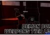 Demon Born Weapons Tier List – WORLD CUP BETA Rankings! Feature image for our demon born weapons tier list showing a blacksmith npc at work, holding a red hot blade outwards to the left away from the furnace. The bottom right has the article title in bold black and white.