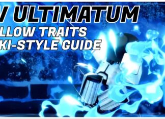 VV ULTIMATUM Hollow Traits – Wiki Index Feature image for our vv ultimatum hollow traits guide showing an arrancar player unleashing an elemental attack which is firing off a brilliant blue fire. In the top left corner is the article title in bold black and white