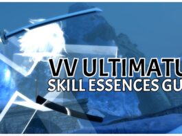 VV ULTIMATUM Skill Essences – Complete Wiki Guide Feature image for our vv ultimatum skill essences guide showing a lost soul wielding a sword and slashing with the article title taking up space in the emptiness of the scenery, written in bold black and white to stand out.