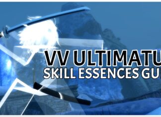 VV ULTIMATUM Skill Essences – Complete Wiki Guide Feature image for our vv ultimatum skill essences guide showing a lost soul wielding a sword and slashing with the article title taking up space in the emptiness of the scenery, written in bold black and white to stand out.