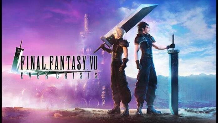 Final Fantasy VII Ever Crisis EOS featured image for our news on Final Fantasy VII Ever Crisis EOS. It shows the key visual with the two main characters.