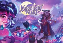 Supernatural Life Simulation Game Moonlight Peaks Is Out on Multiple Platforms featured image for our news on Moonlight Peaks. It shows a female vampire close to the frame and other vampires far away, under the moon.
