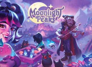 Supernatural Life Simulation Game Moonlight Peaks Is Out on Multiple Platforms featured image for our news on Moonlight Peaks. It shows a female vampire close to the frame and other vampires far away, under the moon.