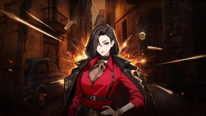 Solo Leveling ARISE Agnes Rivera featured image for our news on Solo Leveling: ARISE Agnes Rivera. It shows a glamourous lady (Agnes Rivera) in a red dress and black leather jacket.