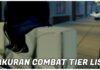 Player-Made Gakuran Combat Tier List Feature image for our gakuran combat tier list showing a player from behind as she looks down the hall at a 3-man scuffle.