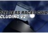 Haze Seas Races Guide – Complete Index + Rerolls! Feature image for our haze seas races guide showing a player from bottom-up with a tail swishing against moonlight. The article title is in bold black and white over the top of the player body