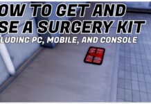 How to Use Surgery Kit in Devil Hunter – Console and Mobile Included! Feature image for our how to use surgery kit in devil hunter guide showing it for sale on the table in division 2 with the article title in bold black and white at the top